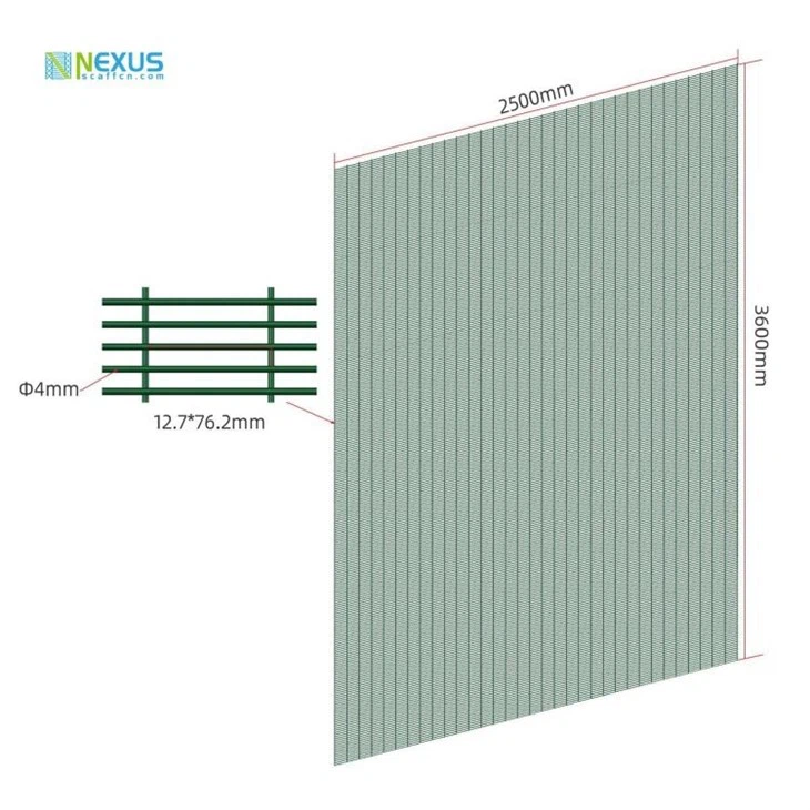 2.5m wide x 3.6m high - 358 Mesh - Powder Coated